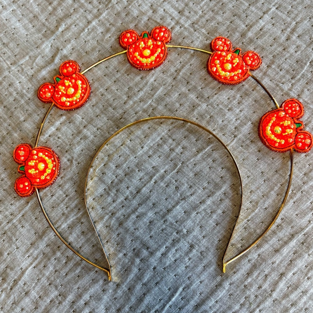 Mickey Pumpkin Halo Topper Halloween Headband